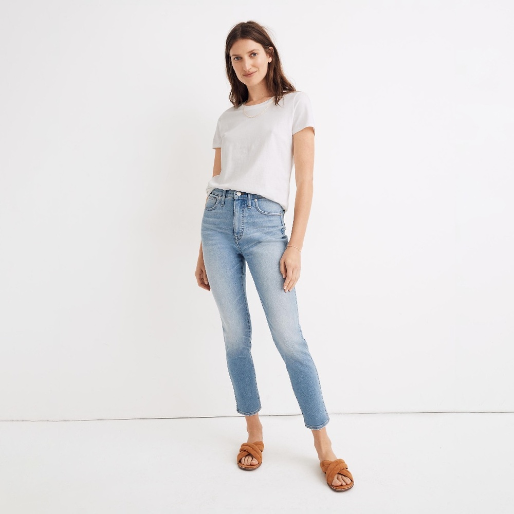 Madewell 10" High Rise Skinny Crop Jeans in Horne Wash